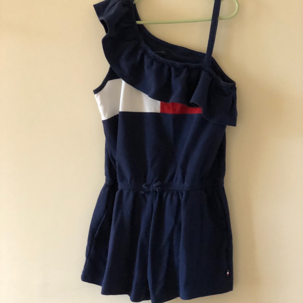 Tommy Hilfiger Girls Navy Polo Dress Jumper